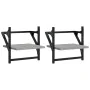 Estantes de pared con barras 2 uds gris Sonoma 30x25x30 cm de , Estantes y estanterías - Ref: Foro24-836236, Precio: 19,67 €,...