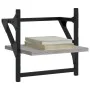 Estantes de pared con barras 2 uds gris Sonoma 30x25x30 cm de , Estantes y estanterías - Ref: Foro24-836236, Precio: 19,67 €,...