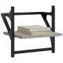 Wandregale mit Stangen 2 Stück Sonomagrau 30x25x30 cm von , Regale und Regale - Ref: Foro24-836236, Preis: 19,90 €, Rabatt: %