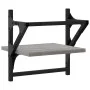 Estantes de pared con barras 2 uds gris Sonoma 30x25x30 cm de , Estantes y estanterías - Ref: Foro24-836236, Precio: 19,67 €,...