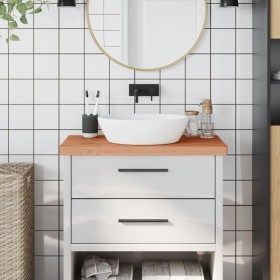 Badezimmerarbeitsplatte aus massivem Buchenholz, 80 x 40 x 4 cm von , Arbeitsplatten - Ref: Foro24-356005, Preis: 85,96 €, Ra...