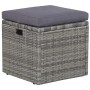 Set de muebles de jardín 6 pzas y cojines ratán sintético gris de vidaXL, Conjuntos de jardín - Ref: Foro24-43960, Precio: 64...