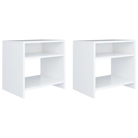 Bedside tables 2 pcs white plywood 40x30x40 cm by vidaXL, Nightstands - Ref: Foro24-800010, Price: 43,40 €, Discount: %