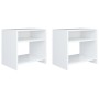 Bedside tables 2 pcs white plywood 40x30x40 cm by vidaXL, Nightstands - Ref: Foro24-800010, Price: 43,40 €, Discount: %