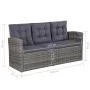6-teiliges Gartenmöbel-Set und graue synthetische Rattankissen von vidaXL, Gartensets - Ref: Foro24-43960, Preis: 917,66 €, R...