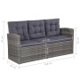 Set de muebles de jardín 6 pzas y cojines ratán sintético gris de vidaXL, Conjuntos de jardín - Ref: Foro24-43960, Precio: 64...