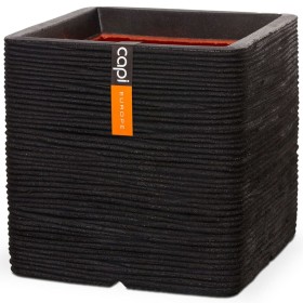 Capi Macetero Nature Rib cuadrado negro 40x40 cm KBLR903 de Capi, Maceteros y jardineras - Ref: Foro24-424205, Precio: 89,62 ...