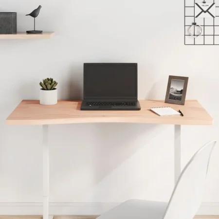 Solid beech wood desk board 100x(45-50)x2.5 cm by , Desk accessories and products - Ref: Foro24-356039, Price: 44,67 €, Disco...