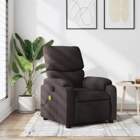 Dark Brown Fabric Reclining Massage Chair by , Armchairs - Ref: Foro24-373427, Price: 258,92 €, Discount: %