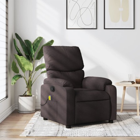 Dark Brown Fabric Reclining Massage Chair by , Armchairs - Ref: Foro24-373427, Price: 263,83 €, Discount: %