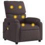 Dark Brown Fabric Reclining Massage Chair by , Armchairs - Ref: Foro24-373427, Price: 263,83 €, Discount: %