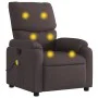 Sillón de masaje reclinable de tela marrón oscuro de , Sillones - Ref: Foro24-373427, Precio: 258,88 €, Descuento: %