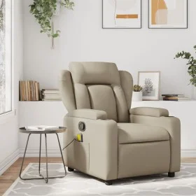Sillón de masaje reclinable cuero sintético color capuchino de , Sillones - Ref: Foro24-372440, Precio: 248,04 €, Descuento: %