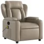 Cappuccino-colored synthetic leather reclining massage chair by , Armchairs - Ref: Foro24-372440, Price: 248,00 €, Discount: %