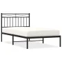 Estructura de cama con cabecero metal negro 100x190 cm de , Camas y somieres - Ref: Foro24-373685, Precio: 67,66 €, Descuento: %