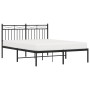 Bed frame with black metal headboard 140x190 cm by , Beds and slatted bases - Ref: Foro24-373691, Price: 95,97 €, Discount: %