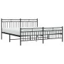 Black metal headboard and footboard bed frame 183x213 cm by , Beds and slatted bases - Ref: Foro24-373714, Price: 121,93 €, D...