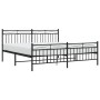 Estructura de cama cabecero y estribo metal negro 183x213 cm de , Camas y somieres - Ref: Foro24-373714, Precio: 123,70 €, De...