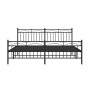 Estructura de cama cabecero y estribo metal negro 183x213 cm de , Camas y somieres - Ref: Foro24-373714, Precio: 123,70 €, De...