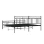 Estructura de cama cabecero y estribo metal negro 183x213 cm de , Camas y somieres - Ref: Foro24-373714, Precio: 123,70 €, De...