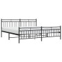Black metal headboard and footboard bed frame 200x200 cm by , Beds and slatted bases - Ref: Foro24-373716, Price: 132,97 €, D...