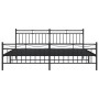 Bettgestell mit Kopf- und Fußteil aus schwarzem Metall, 200 x 200 cm von , Betten und Lattenroste - Ref: Foro24-373716, Preis...
