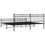 Black metal headboard and footboard bed frame 200x200 cm by , Beds and slatted bases - Ref: Foro24-373716, Price: 132,97 €, D...