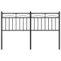 Cabecero de metal negro 135 cm de , Cabeceros y pies de cama - Ref: Foro24-373723, Precio: 37,17 €, Descuento: %
