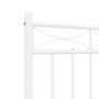 Metal bed frame with headboard and white footboard 120x200 cm by , Beds and slatted bases - Ref: Foro24-373756, Price: 95,32 ...