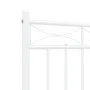 Metal bed frame with headboard and white footboard 120x200 cm by , Beds and slatted bases - Ref: Foro24-373756, Price: 94,05 ...