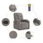 Sillón de masaje reclinable de tela gris taupé de , Sillones - Ref: Foro24-372461, Precio: 221,95 €, Descuento: %