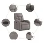 Taupe Gray Fabric Recliner by , Armchairs - Ref: Foro24-372449, Price: 197,33 €, Discount: %