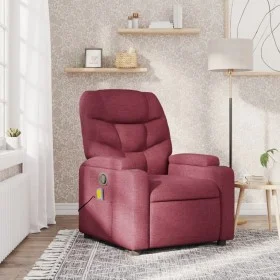 Red wine fabric reclining massage chair by , Armchairs - Ref: Foro24-372456, Price: 233,17 €, Discount: %