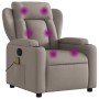 Sillón de masaje reclinable de tela gris taupé de , Sillones - Ref: Foro24-372423, Precio: 263,99 €, Descuento: %