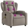 Taupe gray fabric reclining massage chair by , Armchairs - Ref: Foro24-372423, Price: 261,23 €, Discount: %