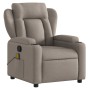 Sillón de masaje reclinable de tela gris taupé de , Sillones - Ref: Foro24-372423, Precio: 263,99 €, Descuento: %