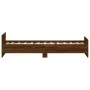 Oak brown engineered wood bed frame 100x200 cm by , Beds and slatted bases - Ref: Foro24-835938, Price: 77,17 €, Discount: %