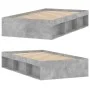 Concrete gray bed frame 100x200 cm by , Beds and slatted bases - Ref: Foro24-3203834, Price: 118,68 €, Discount: %