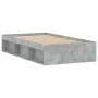 Concrete gray bed frame 100x200 cm by , Beds and slatted bases - Ref: Foro24-3203834, Price: 118,68 €, Discount: %