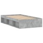 Estructura de cama gris hormigón 100x200 cm de , Camas y somieres - Ref: Foro24-3203834, Precio: 122,20 €