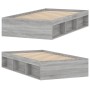 Estructura de cama gris Sonoma 100x200 cm de , Camas y somieres - Ref: Foro24-3203836, Precio: 120,46 €, Descuento: %