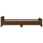 Bed frame with brown oak headboard and footboard 200x200 cm by , Beds and slatted bases - Ref: Foro24-3203739, Price: 156,67 ...
