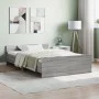 Sonoma gray bed frame with headboard and footboard 120x200 cm by , Beds and slatted bases - Ref: Foro24-3203745, Price: 127,9...