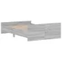 Sonoma gray bed frame with headboard and footboard 120x200 cm by , Beds and slatted bases - Ref: Foro24-3203745, Price: 127,9...