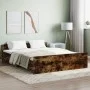 Bed frame with smoked oak headboard and footboard 150x200cm by , Beds and slatted bases - Ref: Foro24-3203758, Price: 136,27 ...
