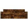 Bed frame with smoked oak headboard and footboard 150x200cm by , Beds and slatted bases - Ref: Foro24-3203758, Price: 137,93 ...