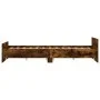 Bed frame with smoked oak headboard and footboard 150x200cm by , Beds and slatted bases - Ref: Foro24-3203758, Price: 136,27 ...