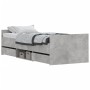 Betongrauer Bettrahmen mit Kopf- und Fußteil 75x190 cm von , Betten und Lattenroste - Ref: Foro24-3203820, Preis: 132,07 €, R...
