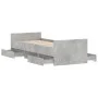 Betongrauer Bettrahmen mit Kopf- und Fußteil 75x190 cm von , Betten und Lattenroste - Ref: Foro24-3203820, Preis: 135,02 €, R...