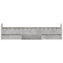 Concrete gray bed frame with headboard and footboard 75x190 cm by , Beds and slatted bases - Ref: Foro24-3203820, Price: 132,...